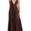 Bikini * | Carla V Maxi Dress Discount Chocolate