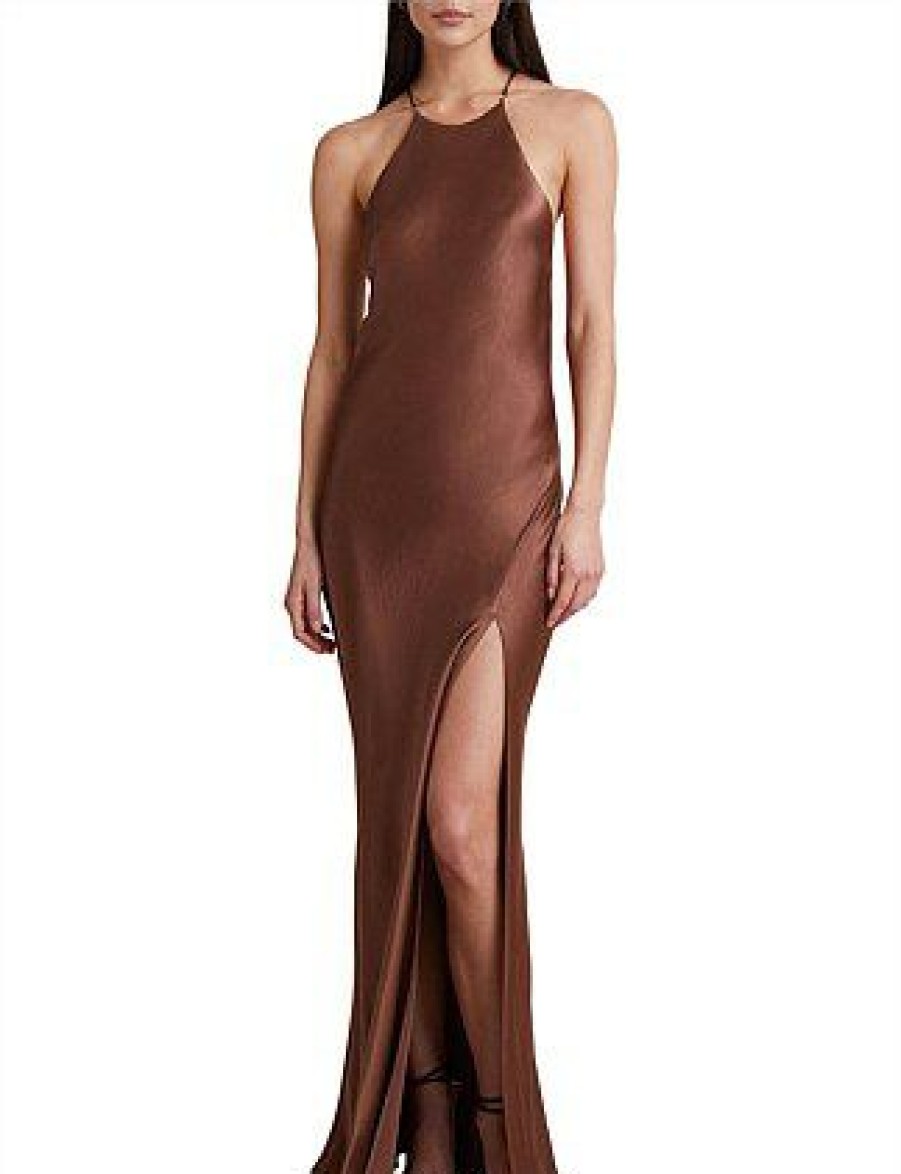 Bikini * | Annika Maxi Dress Discount Chocolate