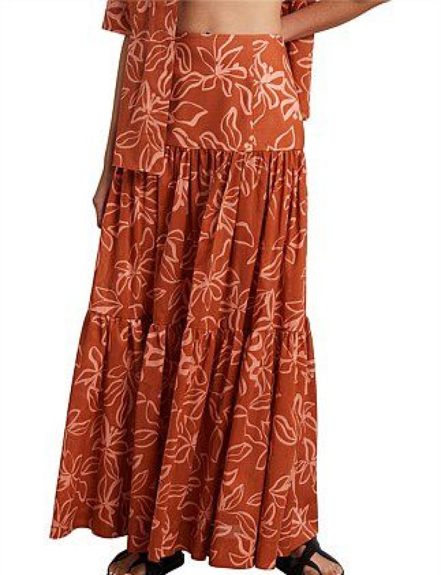 Bikini * | Aurora Maxi Skirt Promotion Print