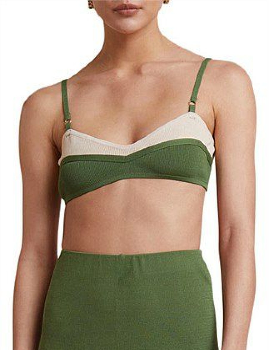 Bikini * | Miranda Knit Top Promotion Olive