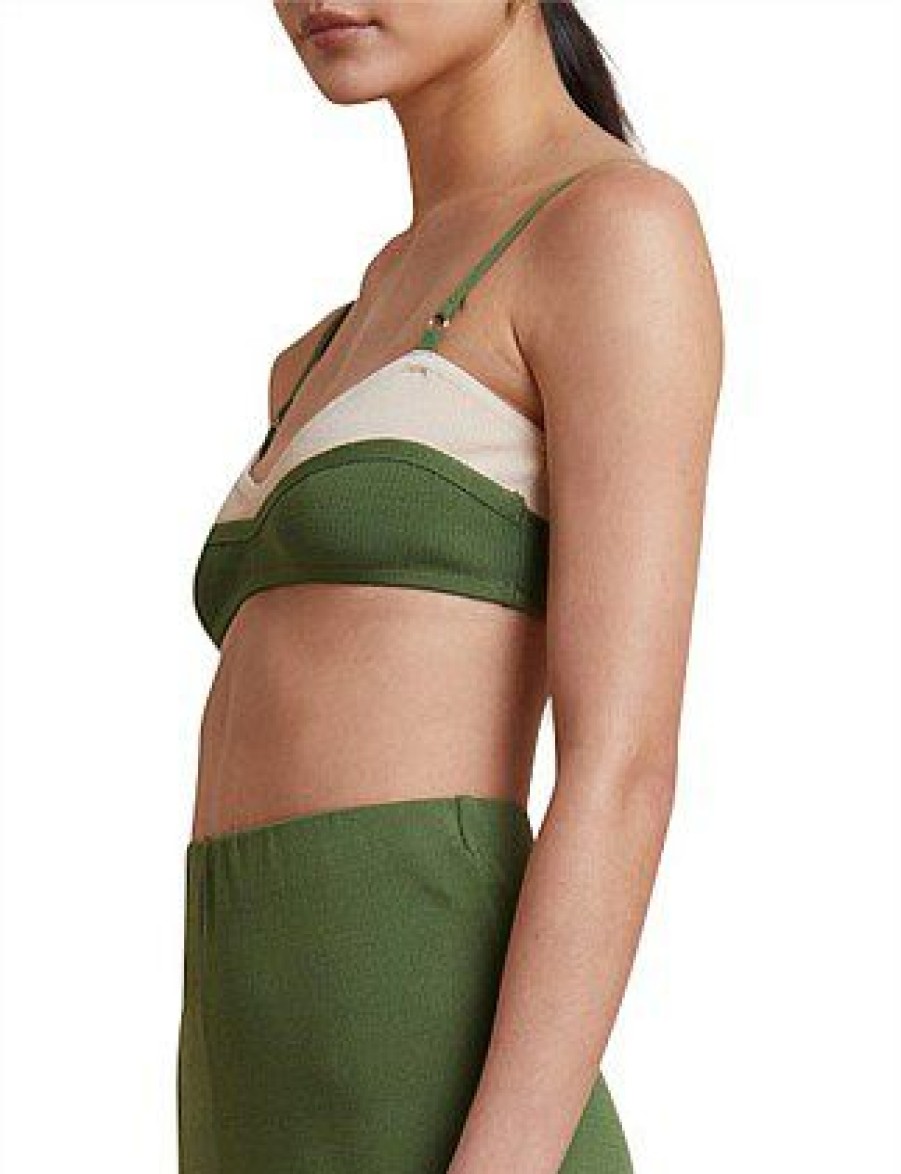 Bikini * | Miranda Knit Top Promotion Olive