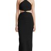 Bikini * | Iris Halter Midi Dress Promotion Black