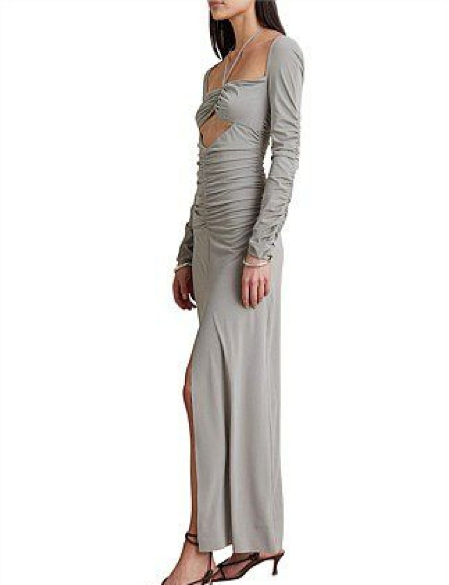 Bikini * | Adaline Long Sleeve Maxi Dress Promotion Taupe