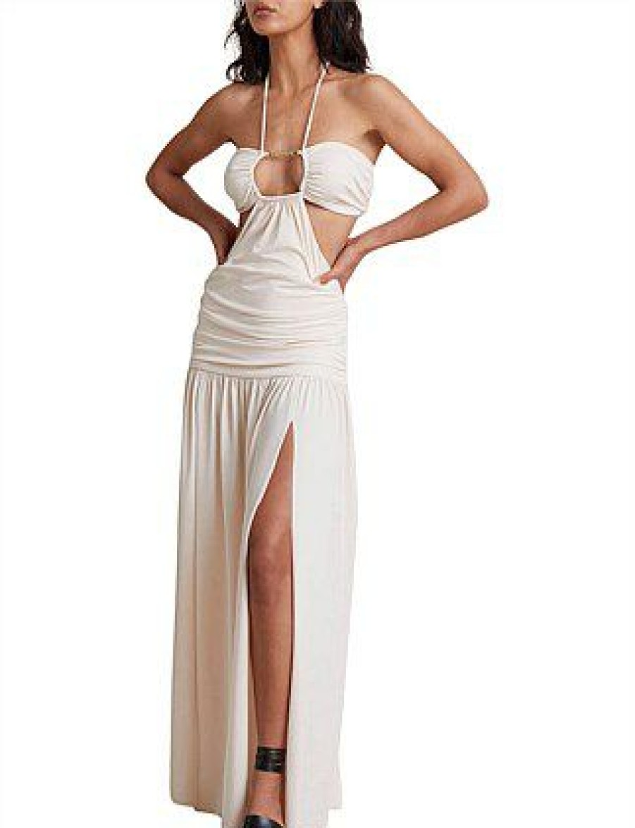 Bikini * | Adaline Cut Out Maxi Dress Sale Ivory