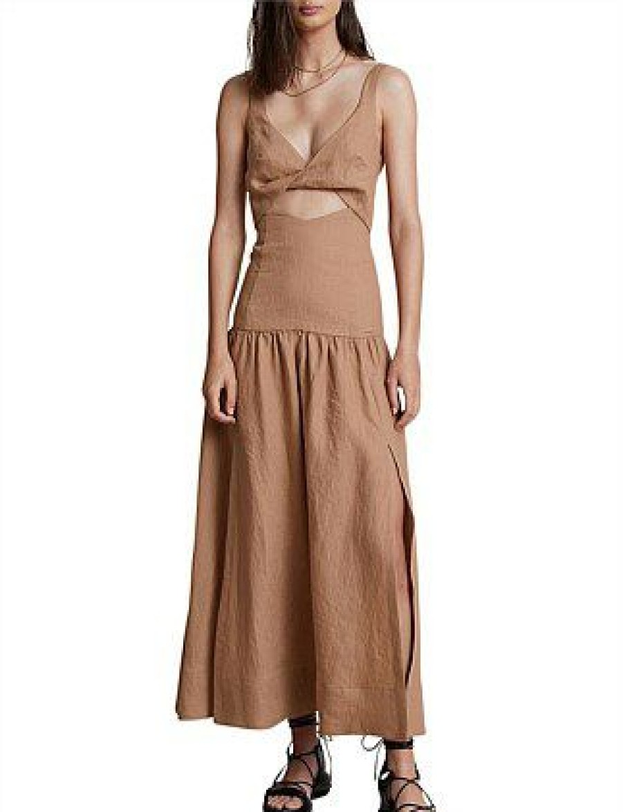 Bikini * | Alamos Midi Dress Discount Camel