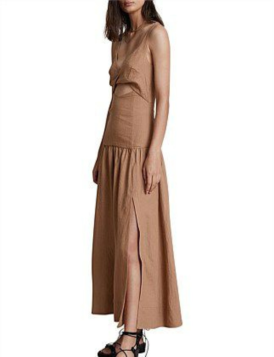 Bikini * | Alamos Midi Dress Discount Camel