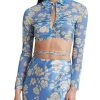 Bikini * | Blossom Long Sleeve Top Sale Blue Print