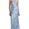 Bikini * | Blossom Strapless Maxi Dress Discount Blue Print