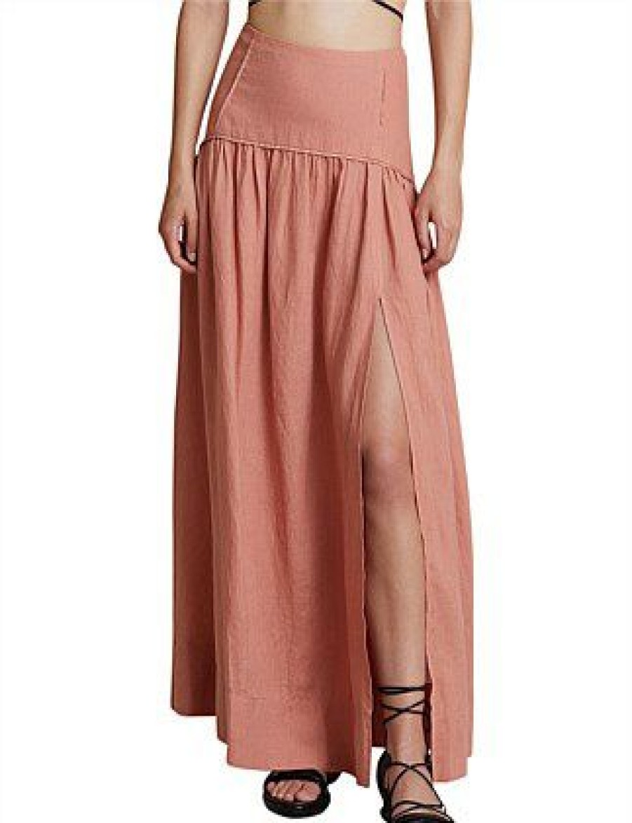 Bikini * | Alamos Maxi Skirt Sale Grapefruit