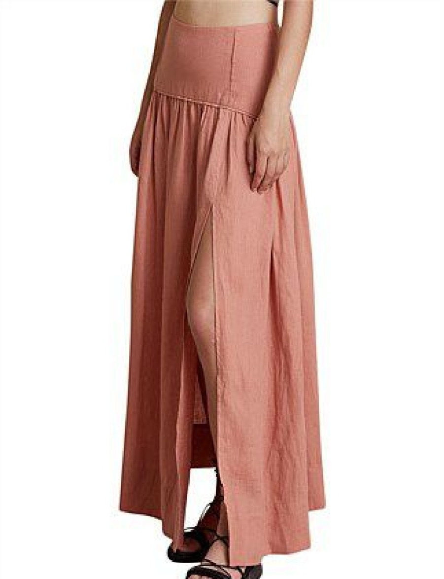 Bikini * | Alamos Maxi Skirt Sale Grapefruit