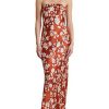 Bikini * | Blossom Strapless Maxi Dress Promotion Rust Print