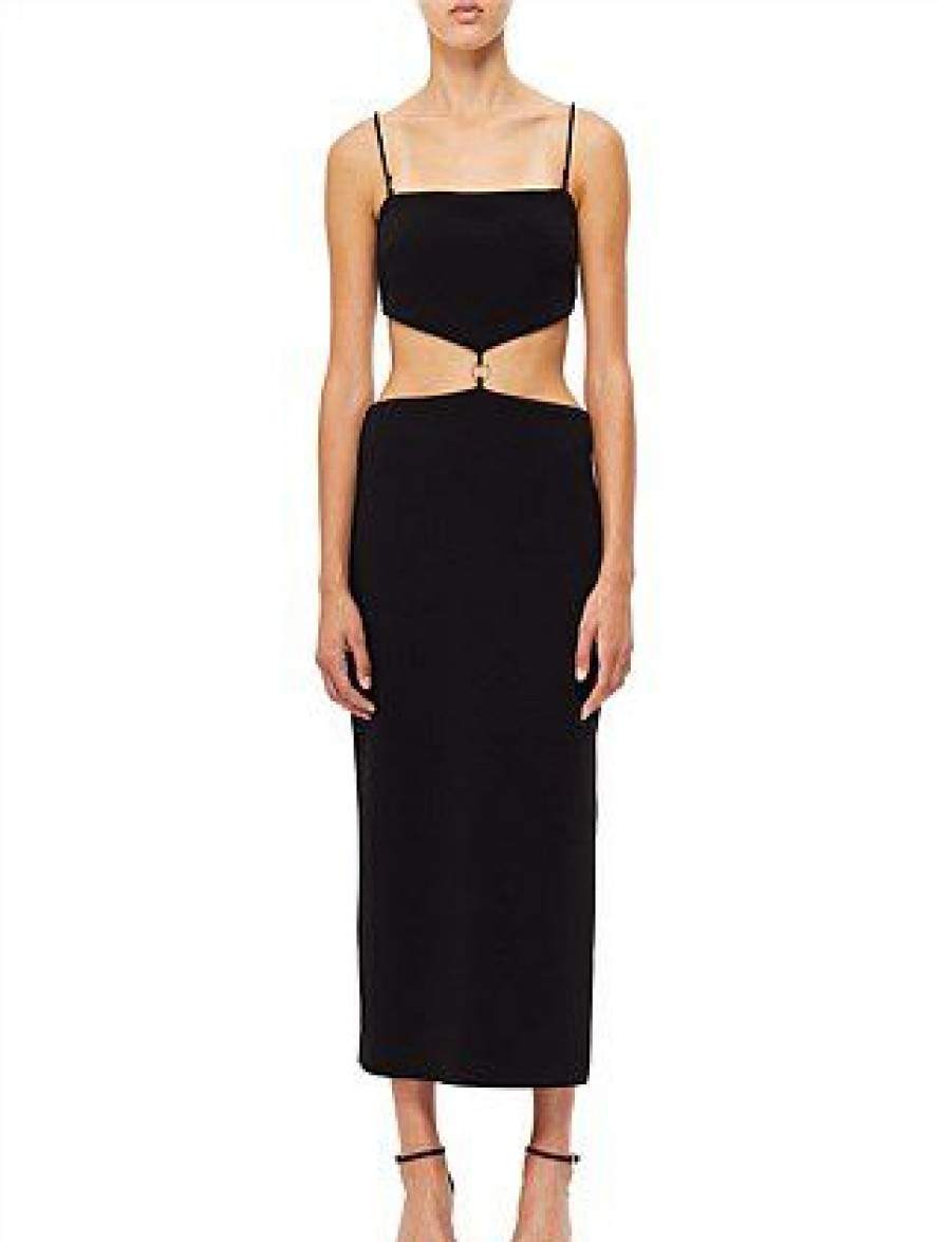 Bikini * | Alba Cut Out Midi Dress Sale Black