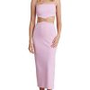 Bikini * | Alba Cut Out Midi Dress Discount Soft Pink