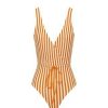 Bikini * | Barbara One Piece Swimsuit Discount Chocolate Stripe