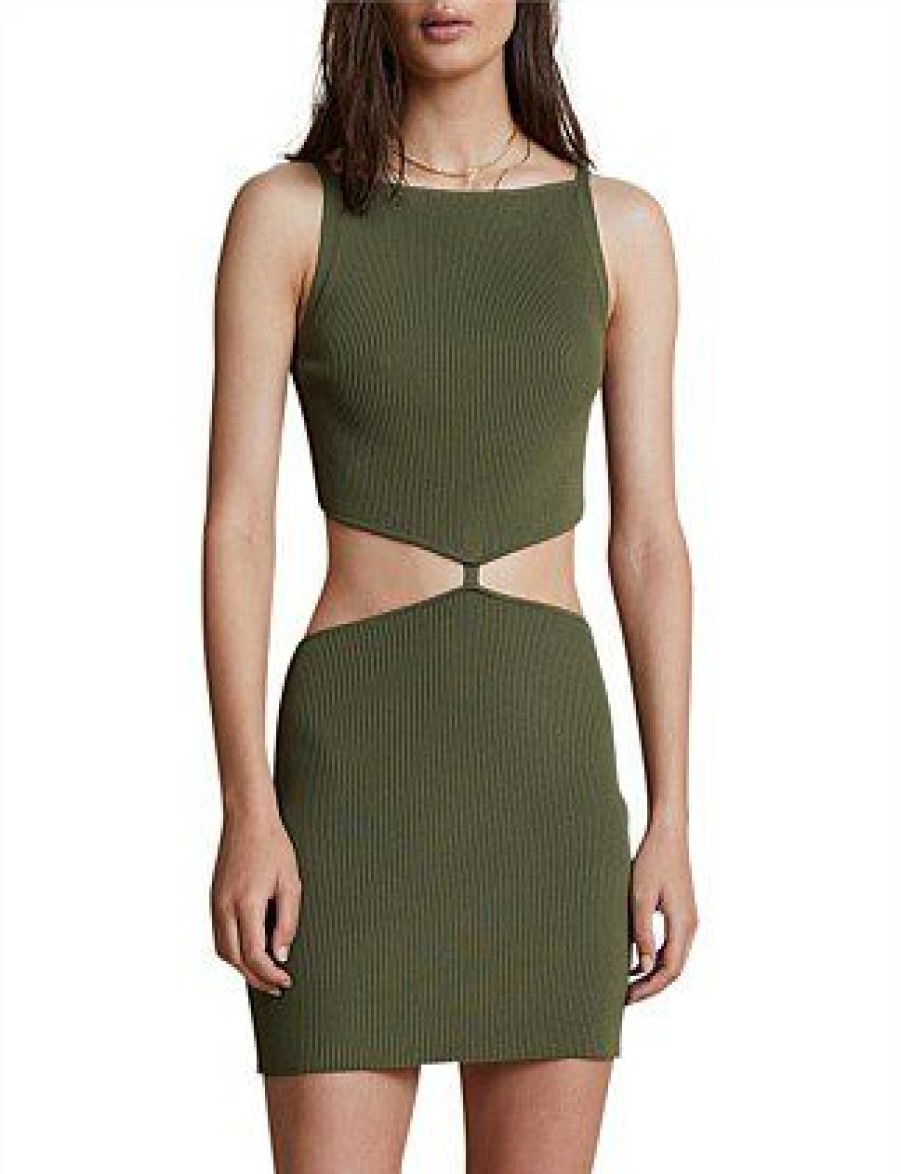 Bikini * | Mason Knit Mini Dress Discount Olive