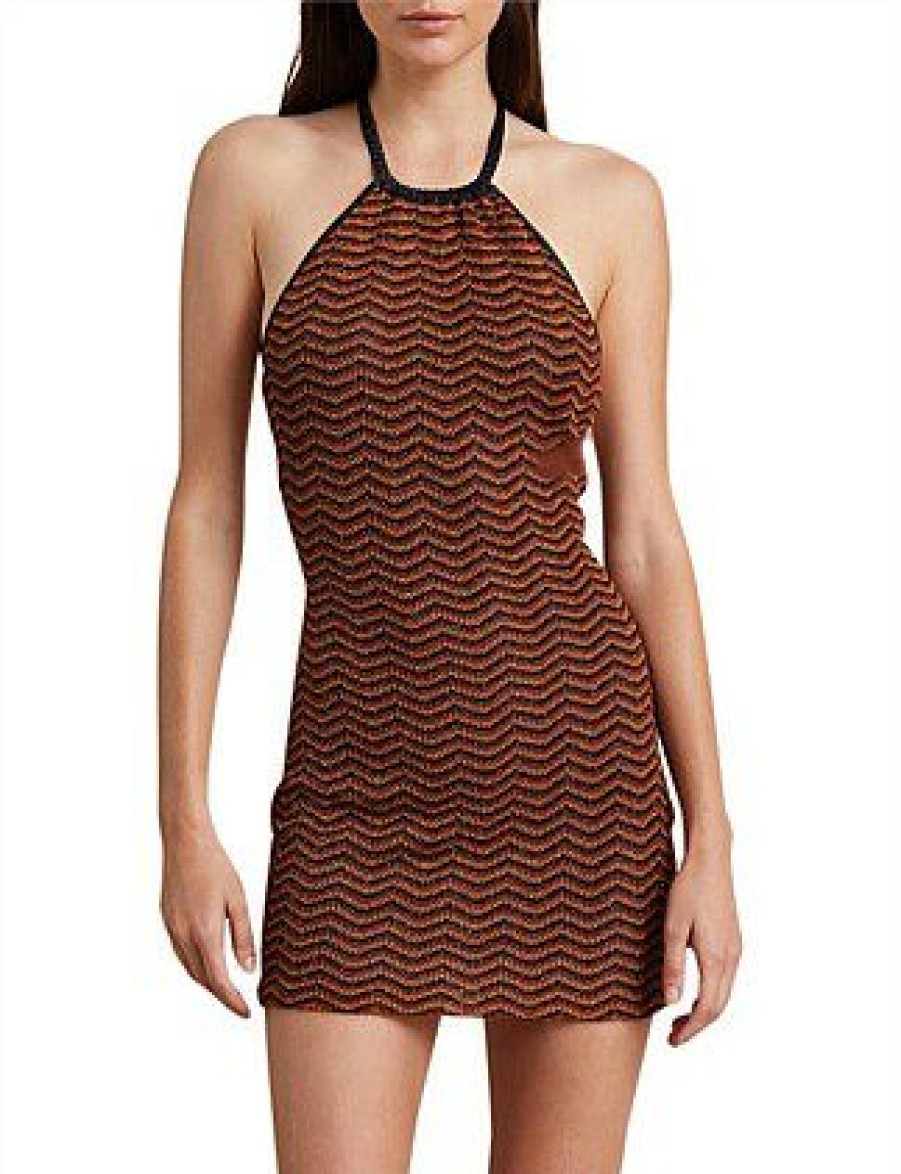 Bikini * | Ziggy Knit Mini Dress Sale Lurex Stripe