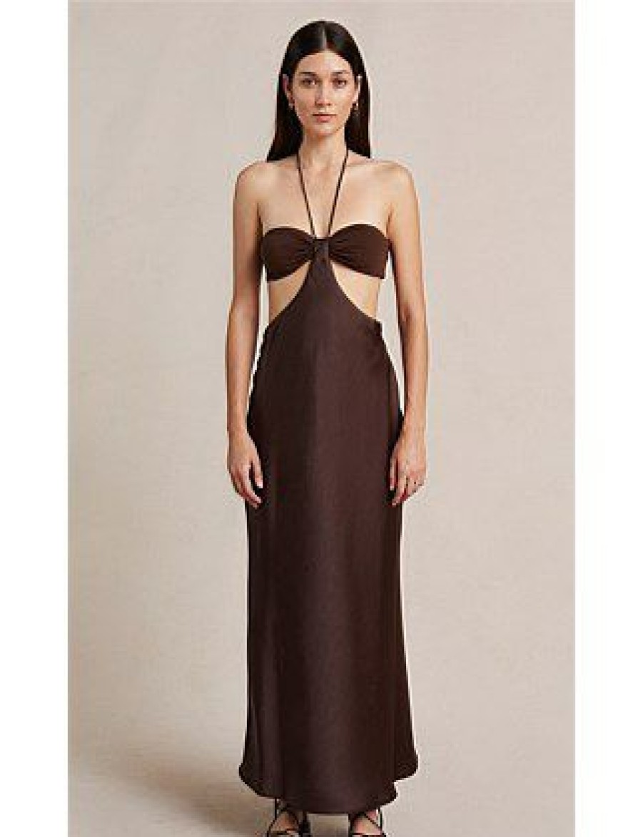 Bikini * | Nadia Cut Out Dress Sale Chocolate