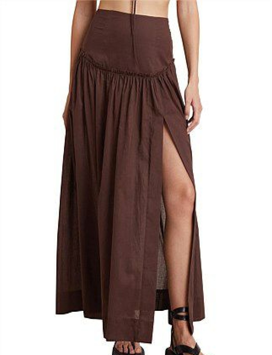 Bikini * | Alexandra Maxi Skirt Sale Chocolate