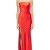 Bikini * | Lila Strapless Maxi Dress Discount Blood Orange