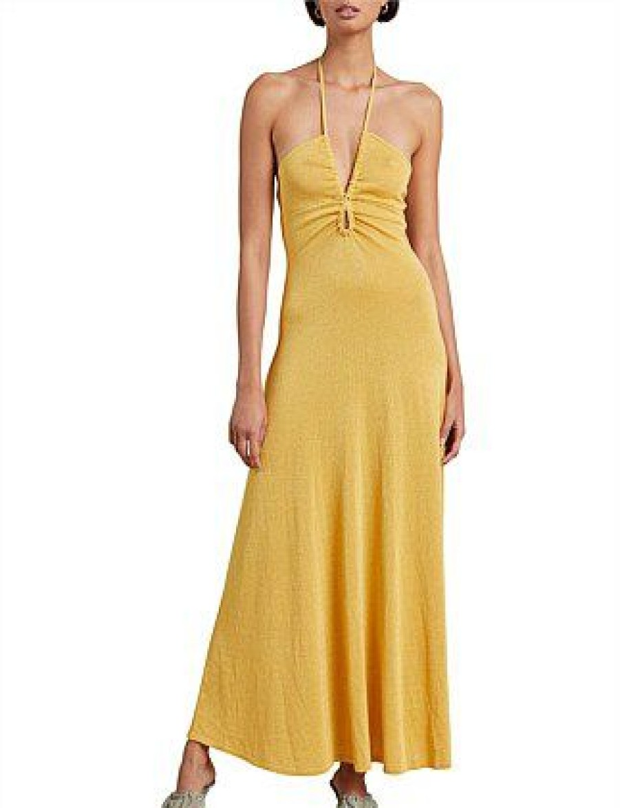 Bikini * | Indya Knit Maxi Dress Sale Desert Sun