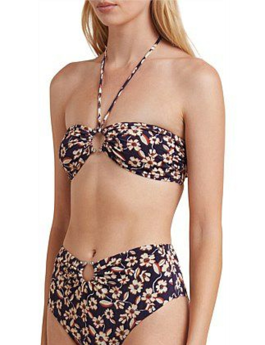 Bikini * | Violetta Ring Halter Bikini Top Promotion Print