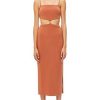 Bikini * | Alba Cut Out Midi Dress Promotion Terracotta