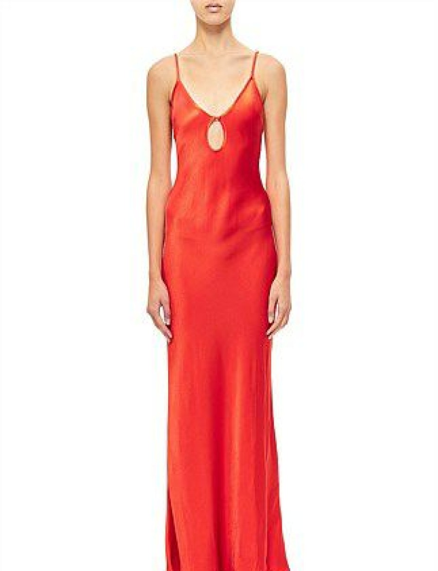 Bikini * | Kara Keyhole Maxi Dress Sale Blood Orange