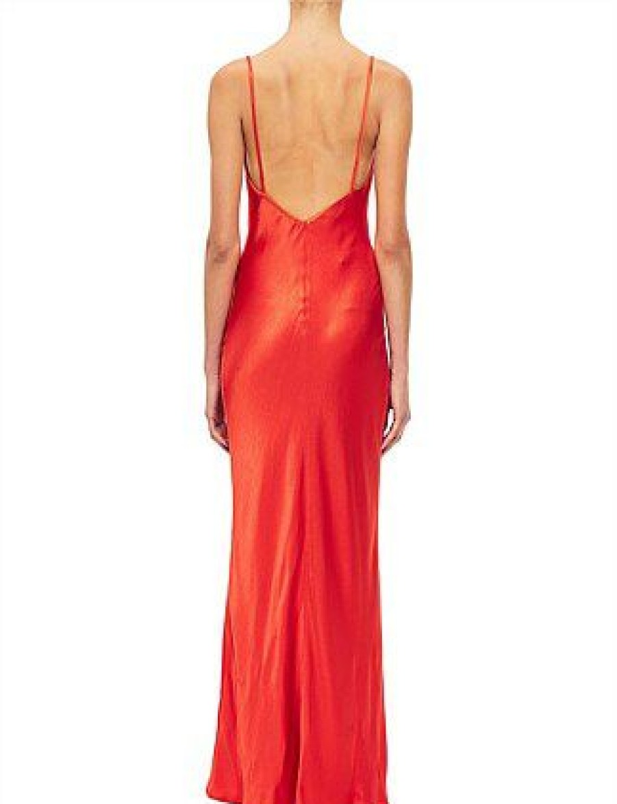 Bikini * | Kara Keyhole Maxi Dress Sale Blood Orange