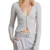 Bikini * | Jacinta Knit Cardigan Discount Grey Marle