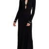 Bikini * | Mickey Knit Long Sleeve Maxi Discount Black