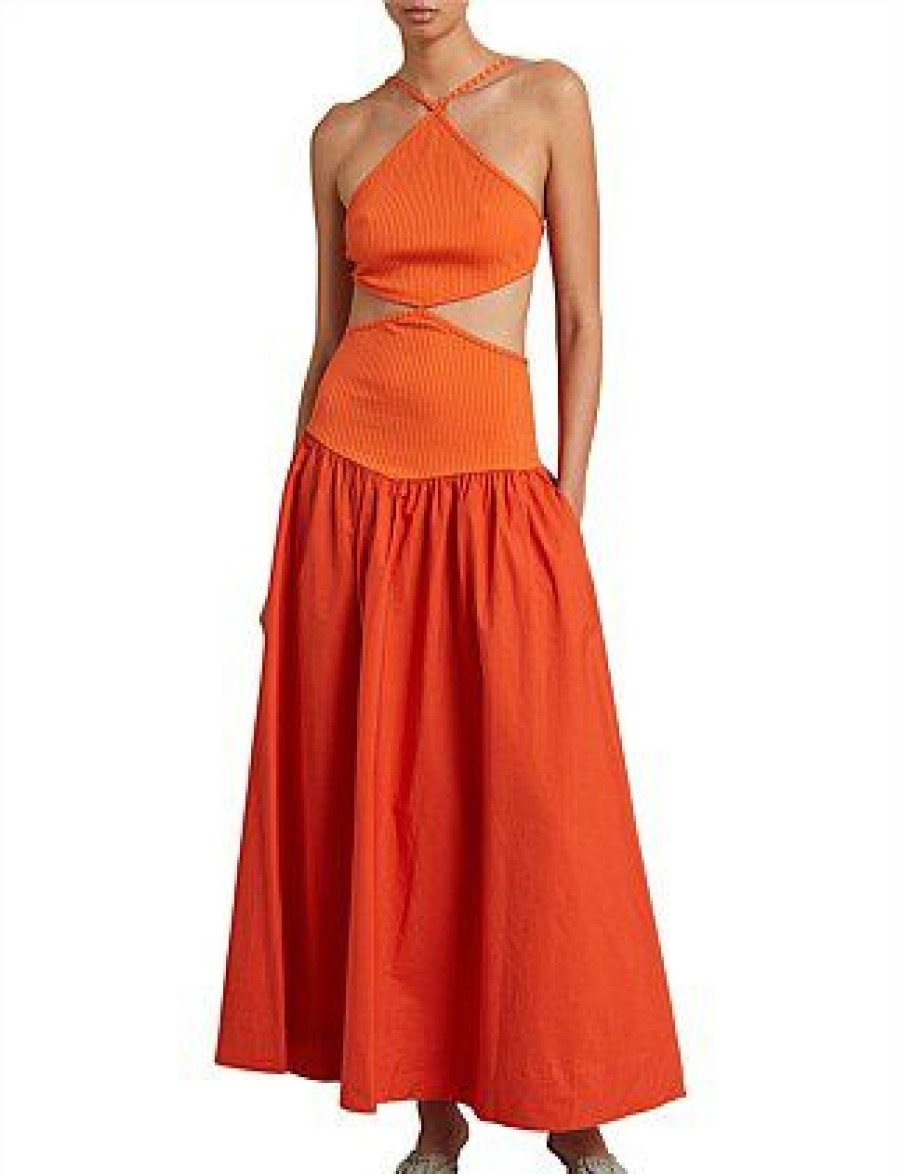 Bikini * | Ula Cut Out Maxi Dress Sale Chilli