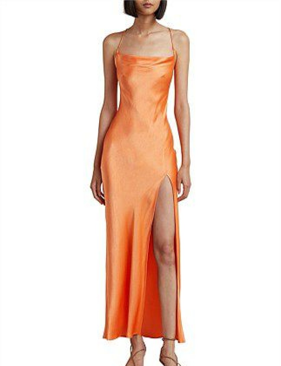 Bikini * | Annika Cowl Maxi Dress Discount Sorbet