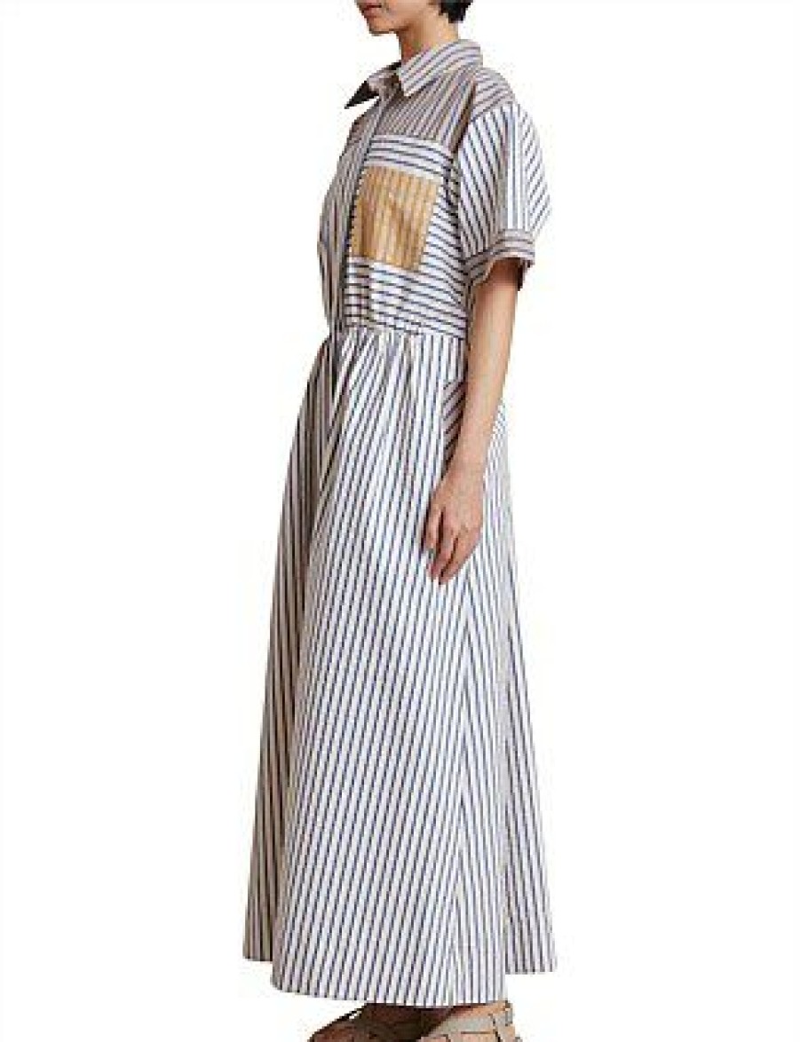 Bikini * | Tori Shirt Dress Discount Multi Stripe